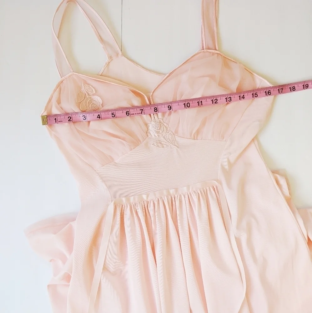 Vintage 60's Artemis Pastel Pink Bias Cut Ballerina Slip Dress - Picture 8 of 14